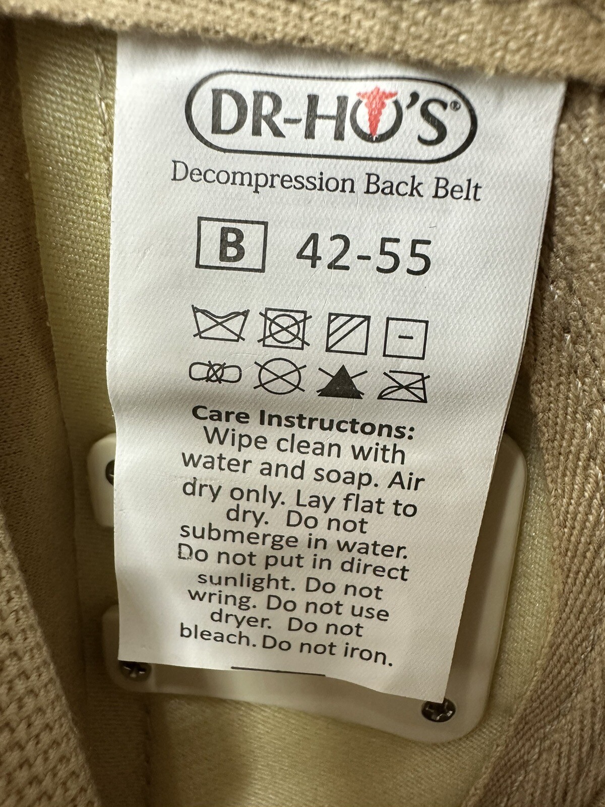 DR-HO'S 2-in-1 Back Relief Belt Size B (42-55") New, No Box, See Discription