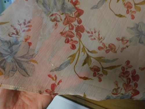 VINCE CAMUTO QVC CHIFFON BLOUSE DRESSY PEACH BEIGE GRAY BRICK BROWN FLORAL NEW - Picture 3 of 6