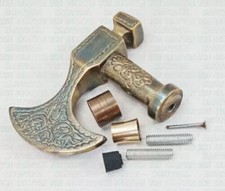 Handmade Antique Brass Finish Viking Axe Head Handle for Walking Stick Cane gift