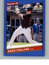 2020 Donruss Zack Collins 247b  RC, R86, VAR Black Jersey Chicago White Sox
