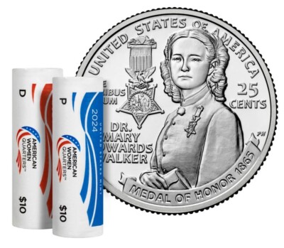 2024 P&D Dr. Mary Edwards Walker American Women Quarter 2 Coin Set