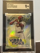2022 Bowman Jordan Walker Virtuosic Vibrations SGC 9 MINT VV-13 St. Louis Cards