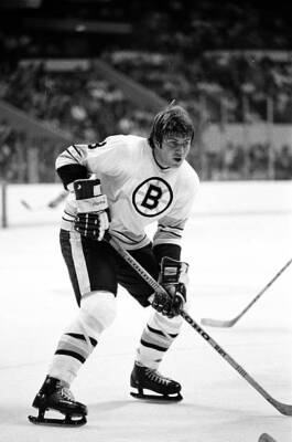 Peter Mcnab Of The Boston Bruins C1970 Old Ice Hockey Photo