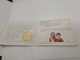 MANUAL PUNCH OUT DE MIKE TYSON Aut&eacute;ntico Nintendo NES Instrucciones Redondo C&Oacute;DIGO Q