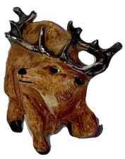 Vintage Craftmaster 1979 Deer Enameled Pin Back Fun