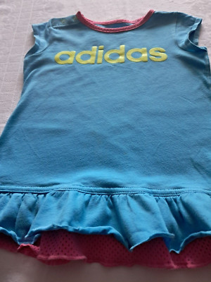 Adidas-Kleid- Blau- Pink- Kurzarm- Größe 80- Sonderangebot-