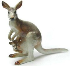 Northern Rose Miniature Porcelain Animal Figure Grey Kangaroo R194