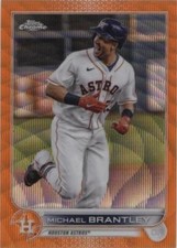 2022 Topps Chrome - Michael Brantley #34 Orange Wave Refractor /25