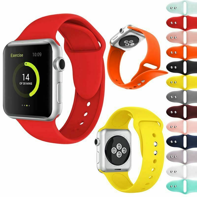Replacement Silicone Strap Band For Apple Watch Series 7/6/5/4/3/2
