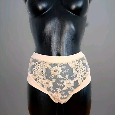 Cotton Club Blues exklusiver Slip in Puder Spitze Gr. 38 Luxus Neu - Bild 1 von 4