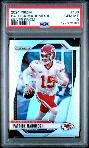 2024 PANINI PRIZM SILVER PRIZM #138 PATRICK MAHOMES II PSA 10