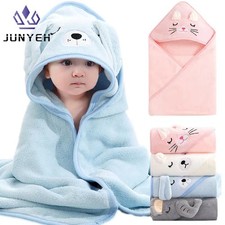 Baby Bathrobe Infant Bath Towel Boy Girl Blankets Swaddle With Hood Cartoon