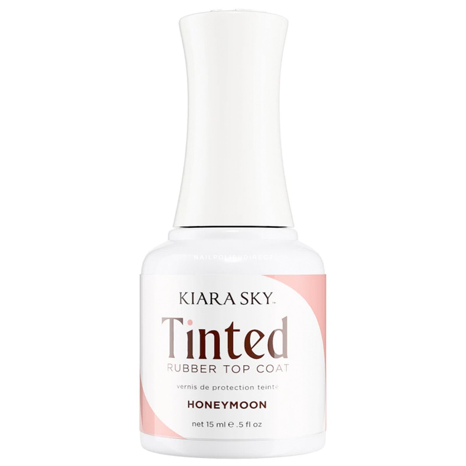 Kiara Sky Non Wipe Tinted Rubber Top Coat - Honeymoon 15ml (TNT07)