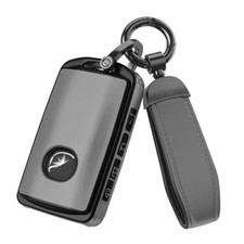 For Mazda Key Fob Cover Accessories- Matte TPU Key Fob Cover with Matte Gray