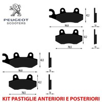 BremsbelÄGe Vorne UND Hinten Peugeot Satelis 250 RS Nissin 2007 2012