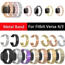 Wrist Watch Strap Stainless Steel Band For Fitbit Versa 4/3/Sense 2/Sense