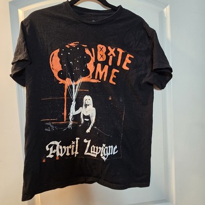 Avril Lavigne ''Bite Me'' Black Tee for Women Authentic Avril Brand- Size Medium