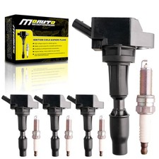 Set of 4 Ignition Coils Pack UF764 27300-2GGA0  4 PCS Iridium Spark Plugs Co...