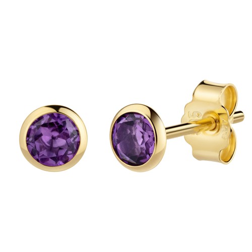 Orecchini a bottone in oro 9 carati con peridoto, cuori ovali rotondi, orecchini a bottone verdi, pietra portafortuna, confezione regalo di agosto - Italia
