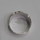 Silver Tone Engraved Band Ring Size 7 8mm No Stones Animal Theme — photo 2