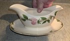 Vintage Franciscan Desert Rose Gravy Sauce Boat Double Spout Attached Underplate — photo 4