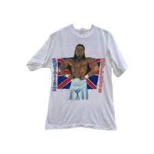 Vintage 1991 WWF British Bulldog T-Shirt UK Rampage Tour Titan Sports M #60