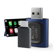 Wireless CarPlay Adapter 2-in-1 Wired to Wireless CarPlay Android Auto Adapter