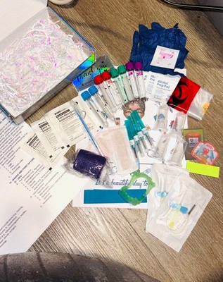 Phlebotomy Student Practice Kit Tubes, Tray, Gloves & More Educational Use Only