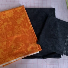 Krystal Orange Black Smoke Mottled Michael Miller 2.4 Yards Bundle