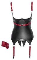 Sexy Ouvert-Set Mit Strapshemd Und String Im Edlen Mattlook Cottelli Schwarz