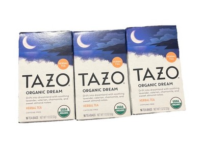 3x Tazo Regenerative Organic Dream Herbal Tea 16 Tea Bag Sleep New BB05/2027