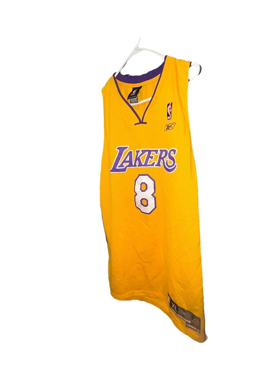 Reebok Los Angeles Lakers Kobe Bryant #8 NBA Jersey Yellow Purple