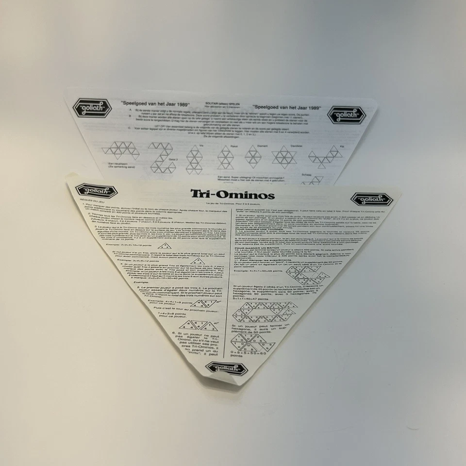 Triominos Deluxe De Luxe Triangular dominos Game by Goliath Games Vintage - 100% - Image 4 of 4