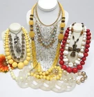 VINTAGE TO NOW FASHION/COSTUME JEWELRY NECKLACE LOT, ASSORTED TYPES & MATERIALS