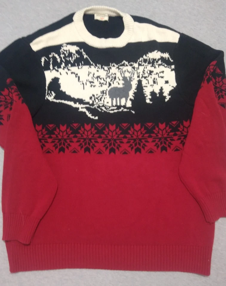 Suéter Dockers Tejido Feo Navidad Reno Rojo Nórdico XL Algodón Vacaciones Foto 2 de 4