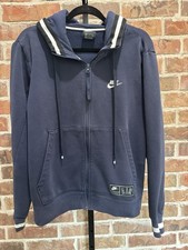 Men s Nike Air Jacket, Adult Small, Navy Nike Zip Up Jacket w/ Striped Hood