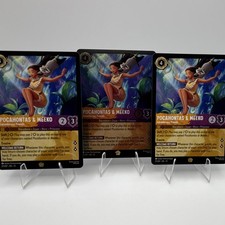 Disney Lorcana Attack of the vine Pocahontas  Meeko 27/207 Lot of 3