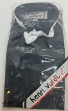 Black Tab Collar Tuxedo Shirt, boys sz:4 New Deadstock Vintage Long sleeve w/tie