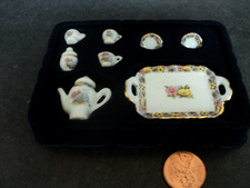 DOLLHOUSE TEA SET-PINK/GOLD 10-PC