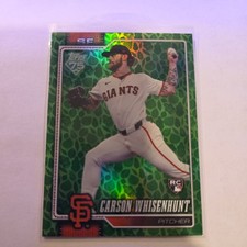 Carson Whisenhunt 2026 Topps #184 Green Foil San Francisco Giants