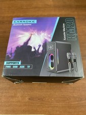 Karaoke Machine KM20 bluetooth speaker with 2 microphones