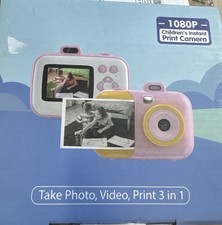 Instant Camera for Kids with Print Paper, 1080P HD Kids Camera Instant Print wit