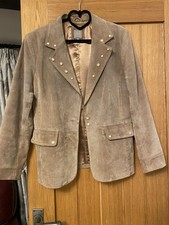 Ladies Beige Leather/Suede Jacket 14