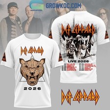 Def Leppard Live 2026 Shirt Full Size AOP 3D Tee Gift Fan PP2610