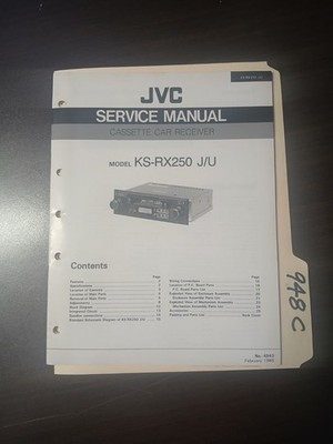 JVC KS-RX250 J U Service Manual Original Repair Book Cassette Car Receiver