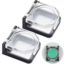 2 PCS Push Button Switch Cover Dustproof Safety Protector Square Mounting Hole