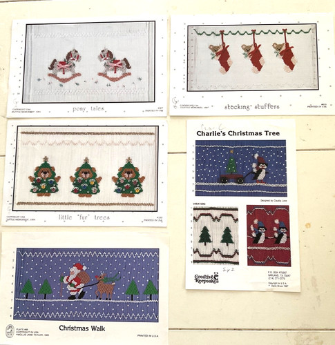 VTG. Smocking plates Christmas Little Memories, Taylor, Creative Keep. 5 plates