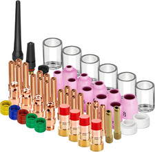 81PCS TIG Welding Torch Accessories Glass Cup Alumina Nozzle Stubby Gas Lens 12