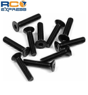 Tekno RC M4x20mm Flat Head Screws (black 10 pieces) TKR1349