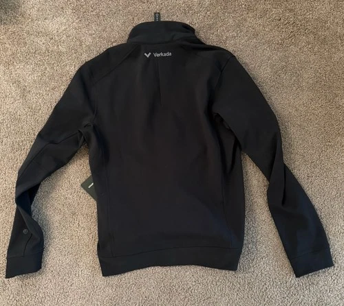 Lululemon Sojourn Jacket Mens Small Black Full Zip Performance M3ZCOS - product listing photo